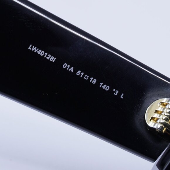 Loewe LW40128I 01A Sunglasses Black Cat Eye Frame, Smoke Lenses - Picture 5 of 9